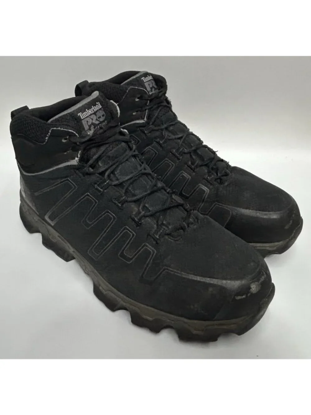 Timberland PRO Powertrain Sport Alloy Toe Mid Work Boots Mens Size 13 W Black